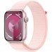 Apple Watch Series 9 GPS + Cellular 41mm Pink Aluminum Case with Light Pink Sport Loop