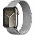 Apple Watch Series 9 GPS + Cellular 41mm Silver Stainless Steel Case with Silver Milanese Loop