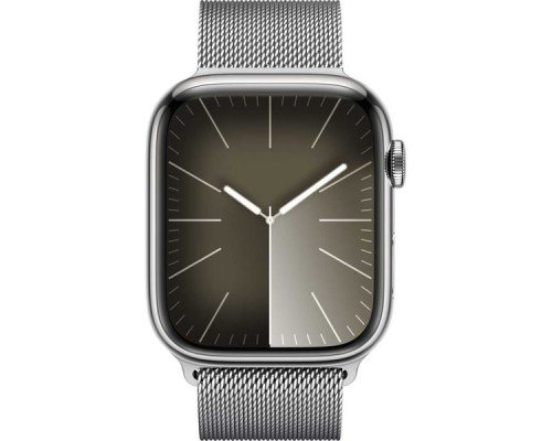 Apple Watch Series 9 GPS + Cellular 41mm Silver Stainless Steel Case with Silver Milanese Loop