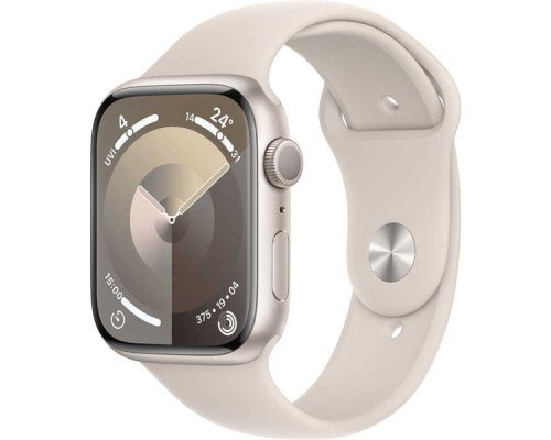 Apple Watch Series 9 GPS + Cellular 41mm Starlight Aluminum Case with Starlight Sport Band S/M