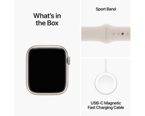Apple Watch Series 9 GPS + Cellular 41mm Starlight Aluminum Case with Starlight Sport Band S/M