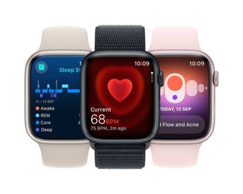 Apple Watch Series 9 GPS + Cellular 41mm Starlight Aluminum Case with Starlight Sport Band S/M