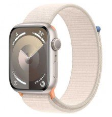 Apple Watch Series 9 GPS + Cellular 41mm Starlight Aluminum Case with Starlight Sport Loop