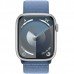 Apple Watch Series 9 GPS + Cellular 41mm Silver Aluminum Case with Winter Blue Sport Loop