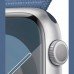 Apple Watch Series 9 GPS + Cellular 41mm Silver Aluminum Case with Winter Blue Sport Loop